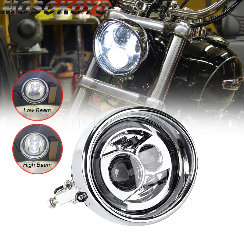 

Передняя фара для Harley Sportster Road King Street Glide, 7 дюймов, 7 дюймов