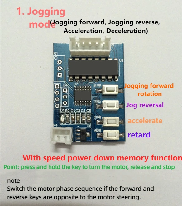 5V/12V 24/28BYJ48 Stepper Motor Drive Control Board Keys with Power Down Memory Function