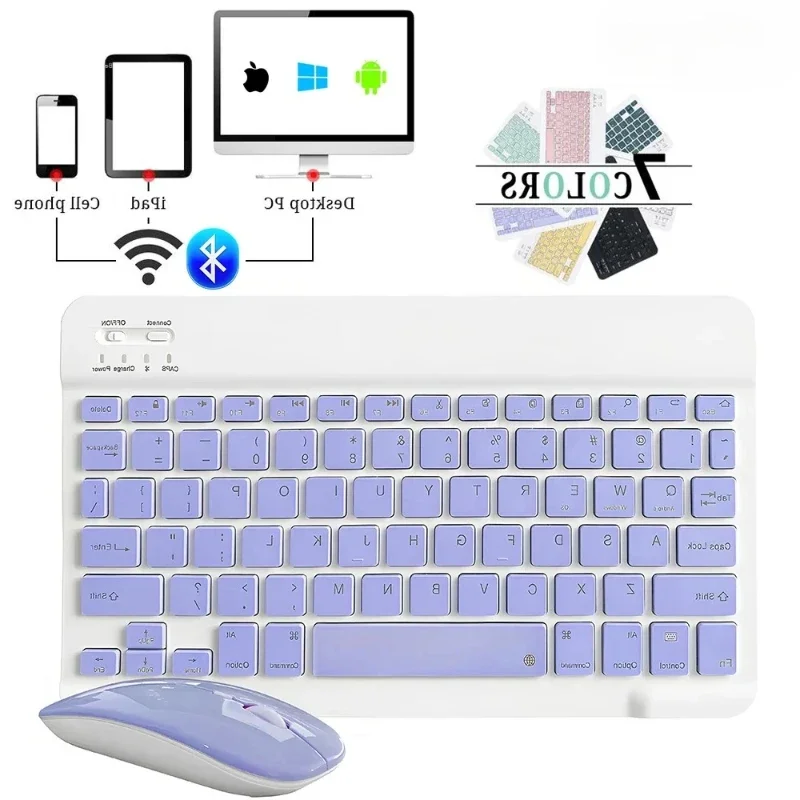 9.7in Mini Wireless Bluetooth Mouse BT English Keyboard For iPad 10th Air 2 generation Phone Tablet Portable For Xiaomi AndroidB