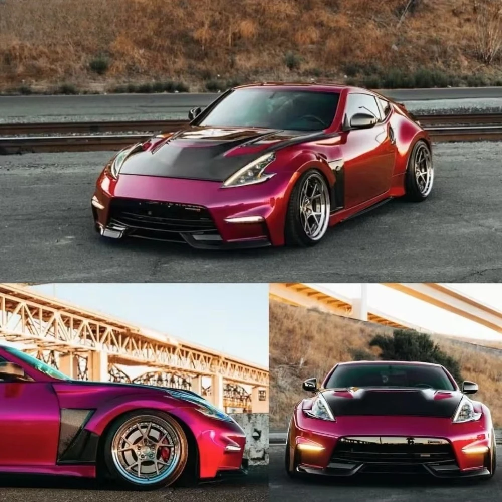 

New Carbon Fiber Hood for 370z Bolt-On Installation Multi-hole Design & Heat Dissipation Includes Bolts