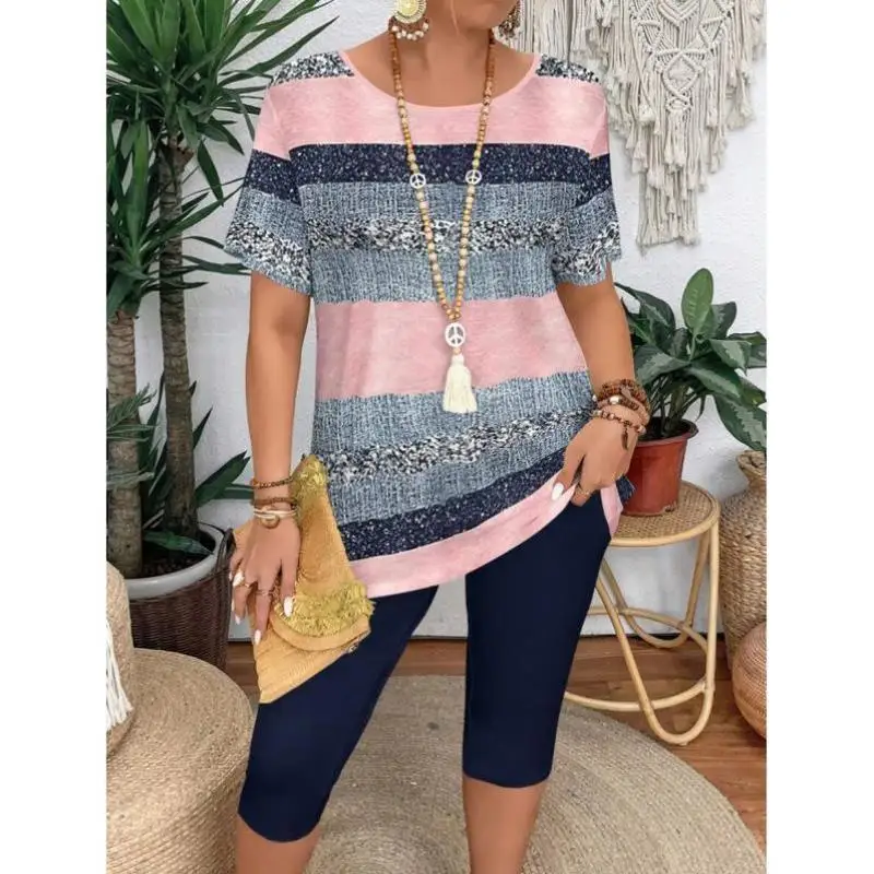 

Осенний новый комплект круглых футболок и узких брюк с цифровым принтом Ne ort Sve, повседневная спортивная одежда, мужская длина Seven Sve