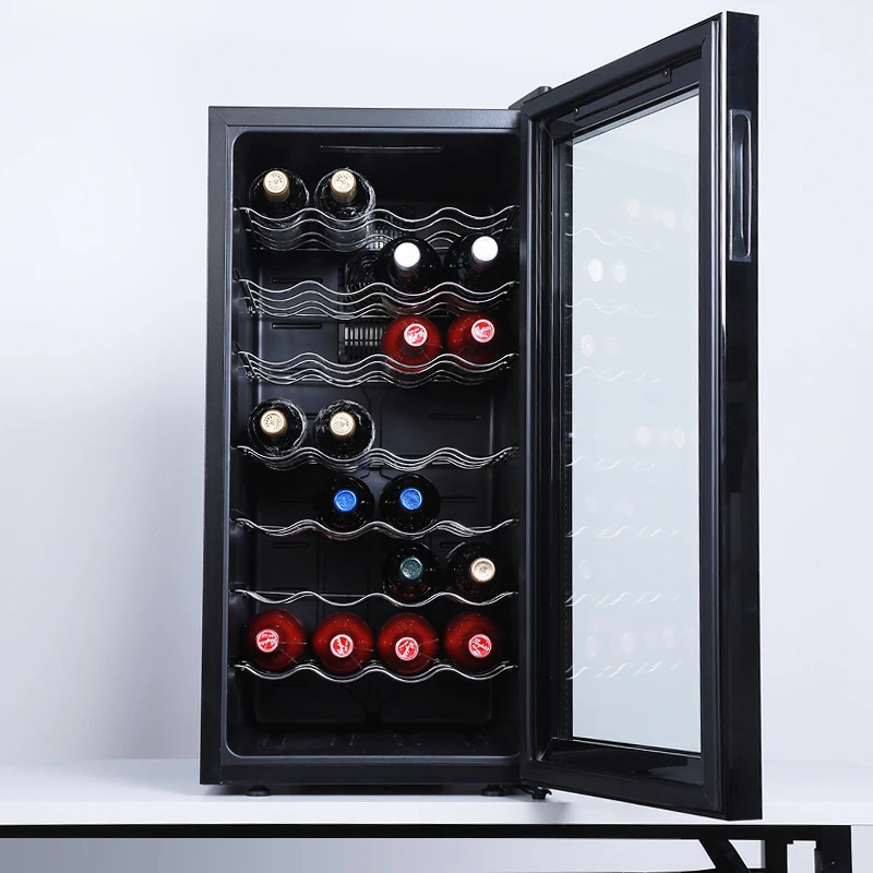 Modern 78L Smart Electric Wine & Beverage Cooler Free-Standing Stainless Steel Refrigerator Glass Door for Hotels Household Use