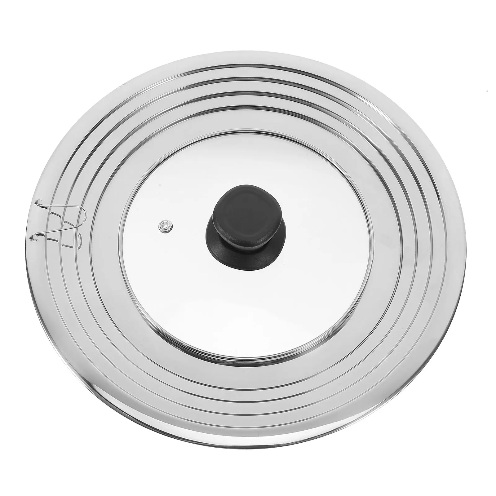 

Крышка для кастрюли из нержавеющей стали с ободком, универсальная, непроливаемая, для сковородок, воков, сотейников, сменная крышка для кухонной утвари