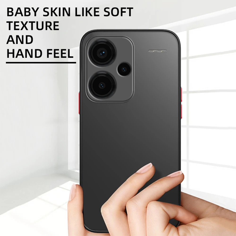 Shockproof Armor Matte Soft TPU Case For Xiaomi Redmi Note 13 13T 13C 14 Pro Plus Ultra Pro+ 5G Bumper Clear Hard PC Cover