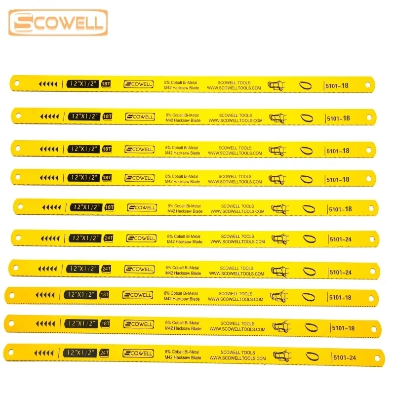 HSS Bimetallic M42 (8% Cobalt) Flexible Hacksaw Blades 12\