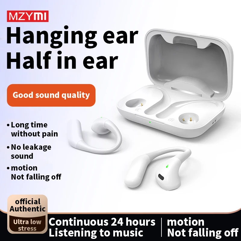

MZYMI Air6 Wireless Sports Earphone Bluetooth 5.3 Open-Ear Headphones Hanging Ear Comfortable Hi-Res Sound For Android IOS
