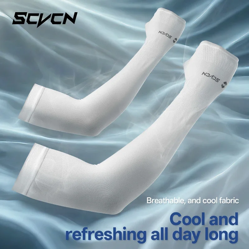 SCVCN Hot Men UPF50+ Sun Protection Sleeves Women Outdoor Cycling Hiking Fishing Running Bikinglce Cover Cooling Fabric Sleeve