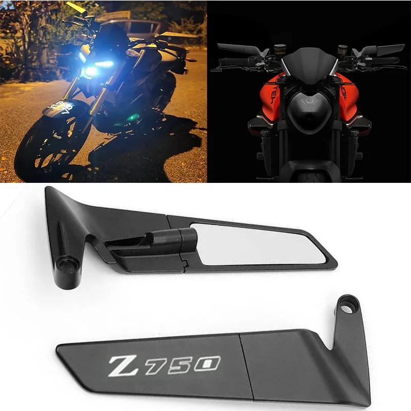 

Kawasaki Z750Z Motorcycle Carbon Fiber Stealth Rearview Mirrors CNC Aluminum Accessories
