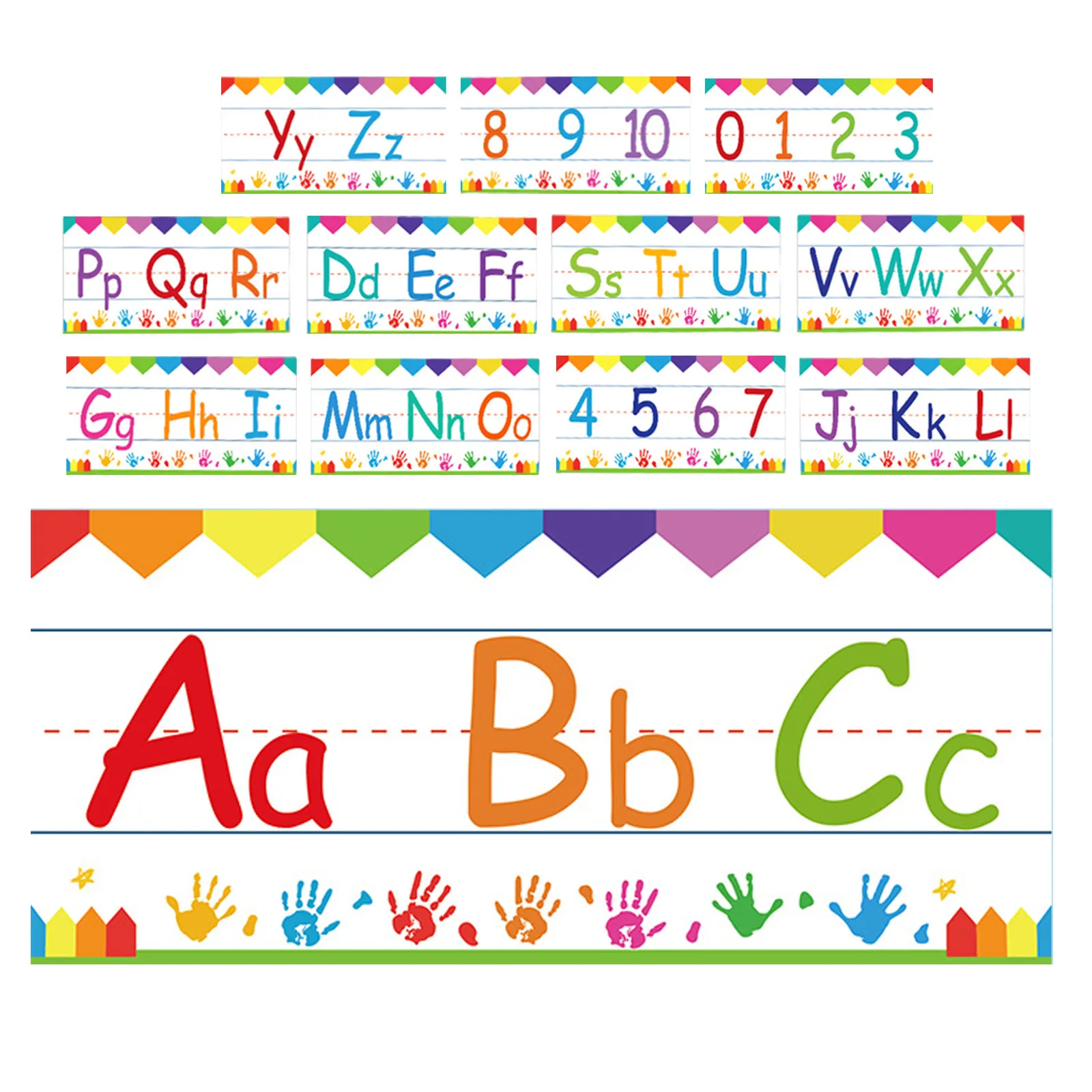 

12Pcs Soft Alphabet Flash Cards Uppercase Lowercase Abc with Numbers 0-10 for Early Childhood Education Wall Art Learning Decor