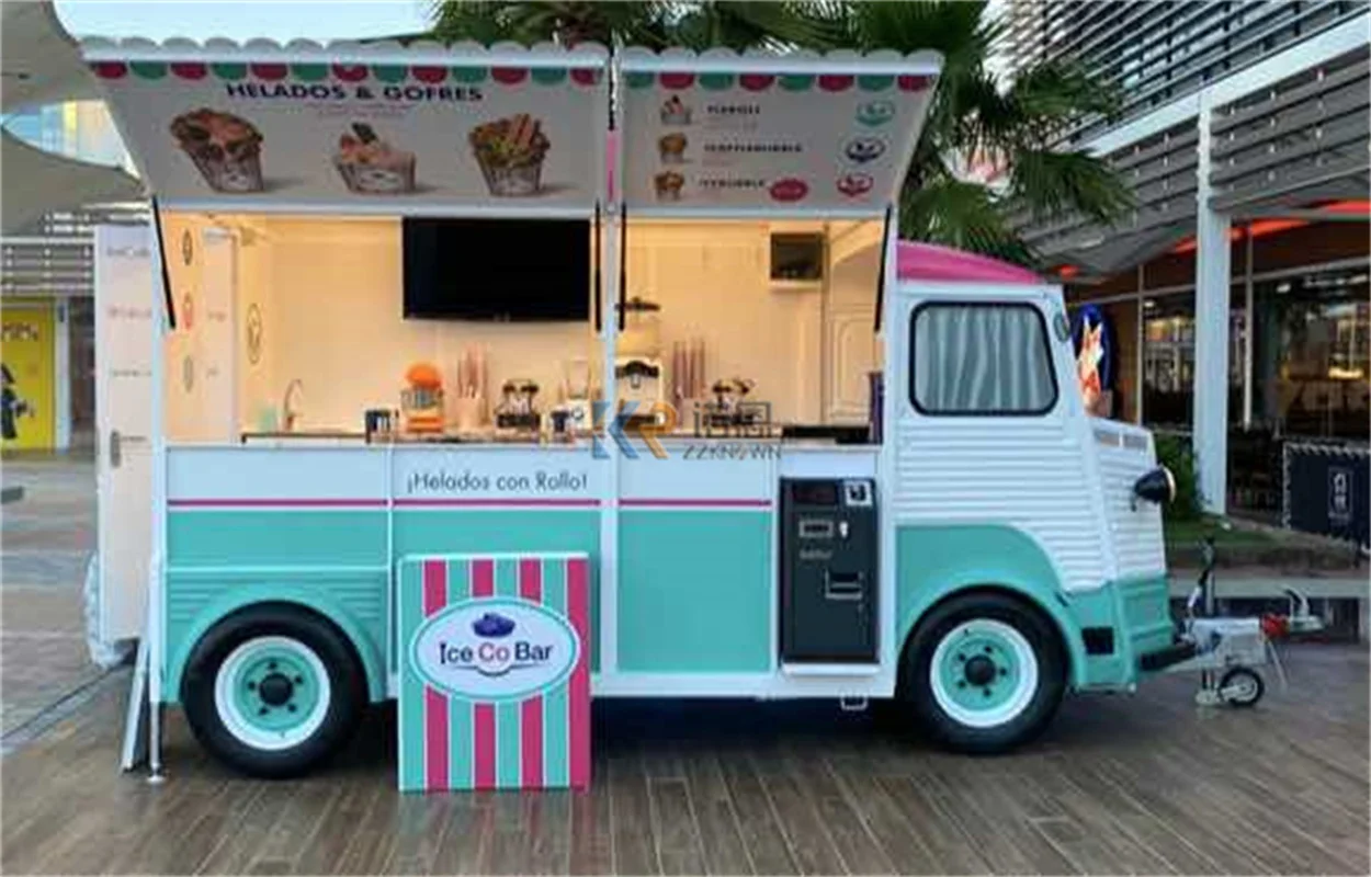 New Design Electric Mobile Fast Food Truck Food Van Fast Food Cart For Sale By Sea