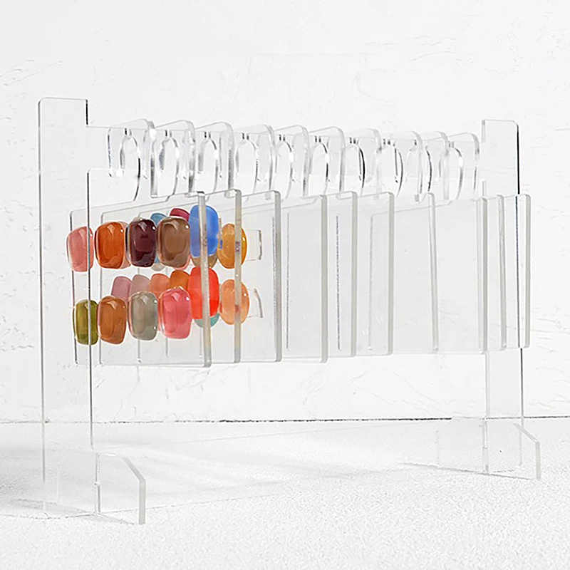 Nail Gel Color Display Stand Acrylic Magnetic Fake Nail Tips Display Holder Art Decoration Showing Shelf Stand Ins Style