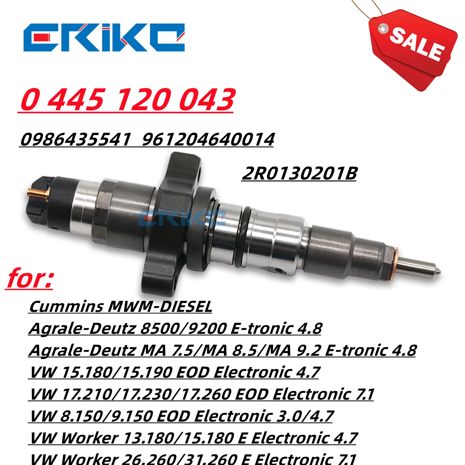 

ERIKC 0 445 120 043 Common Rail Injection System 0445120043 0445120326 0986435541 961204640014 for Cummins MWM Agrale VW