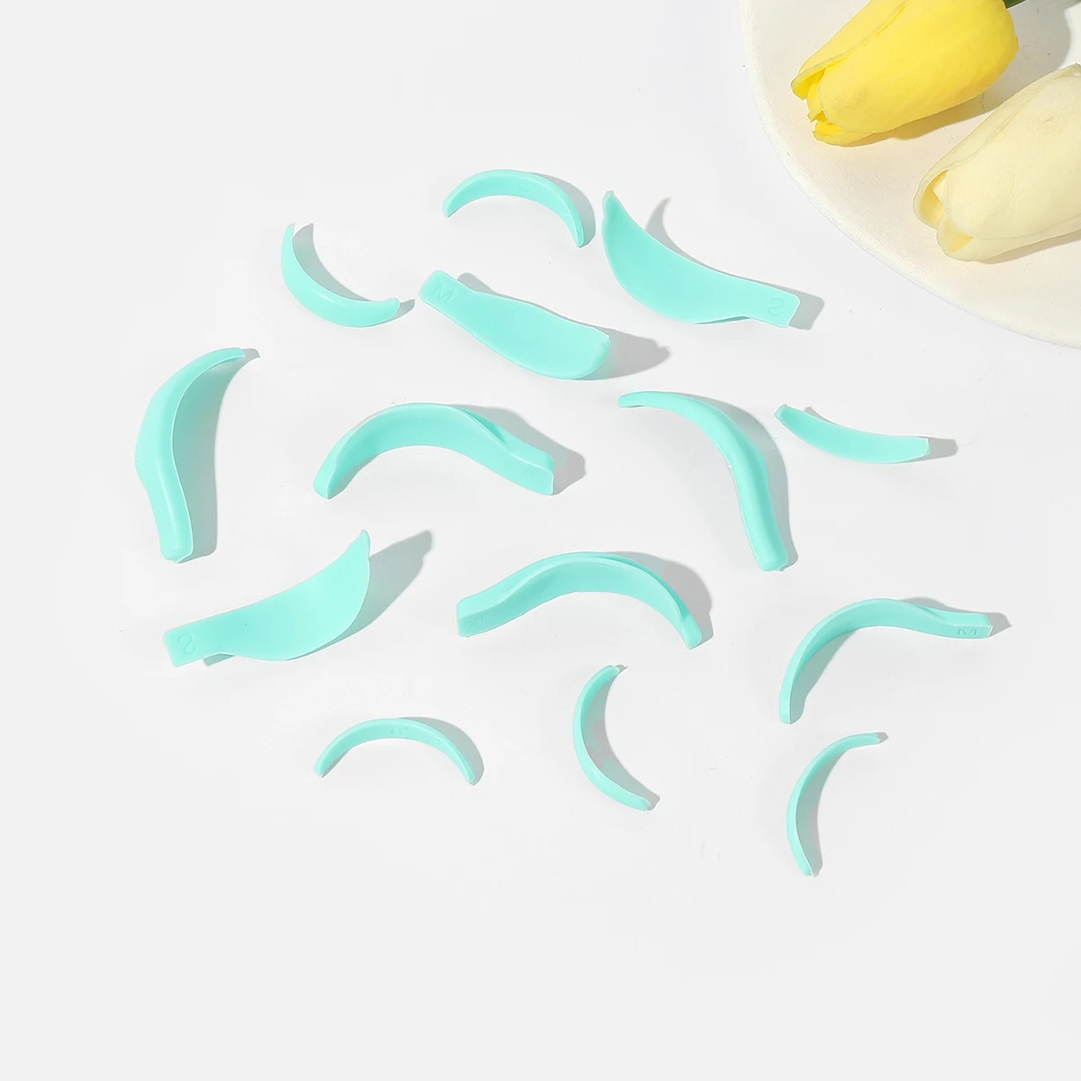 แผ่นซิลิโคนดัดขนตา 14 คู่ อุปกรณ์ยกขนตา 3 มิติ สำหรับดัดขนตา อุปกรณ์เสริมสำหรับดัดขนตา