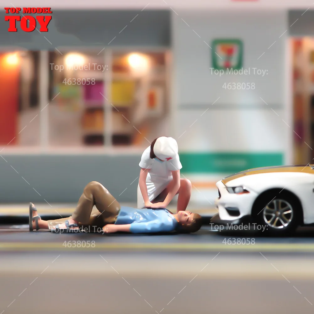 Gemalte Miniaturen 1/24 1/64 1/43 1/87 Krankens ch wester Nothilfe weibliche männliche Szene Figur Puppe unbemaltes Modell für Auto fahrzeuge