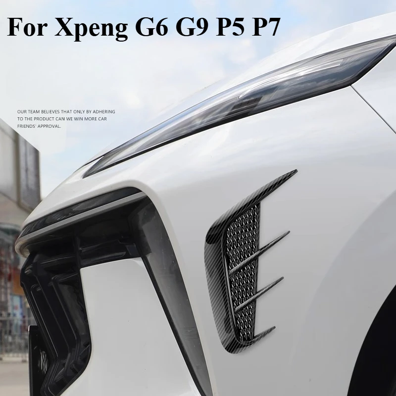 For Xpeng G6 G9 P5 P7 Car Leaf Panel Simulation Decorative Sticker Cool Side AirVents Engine Hood Personalized Universal Sticker