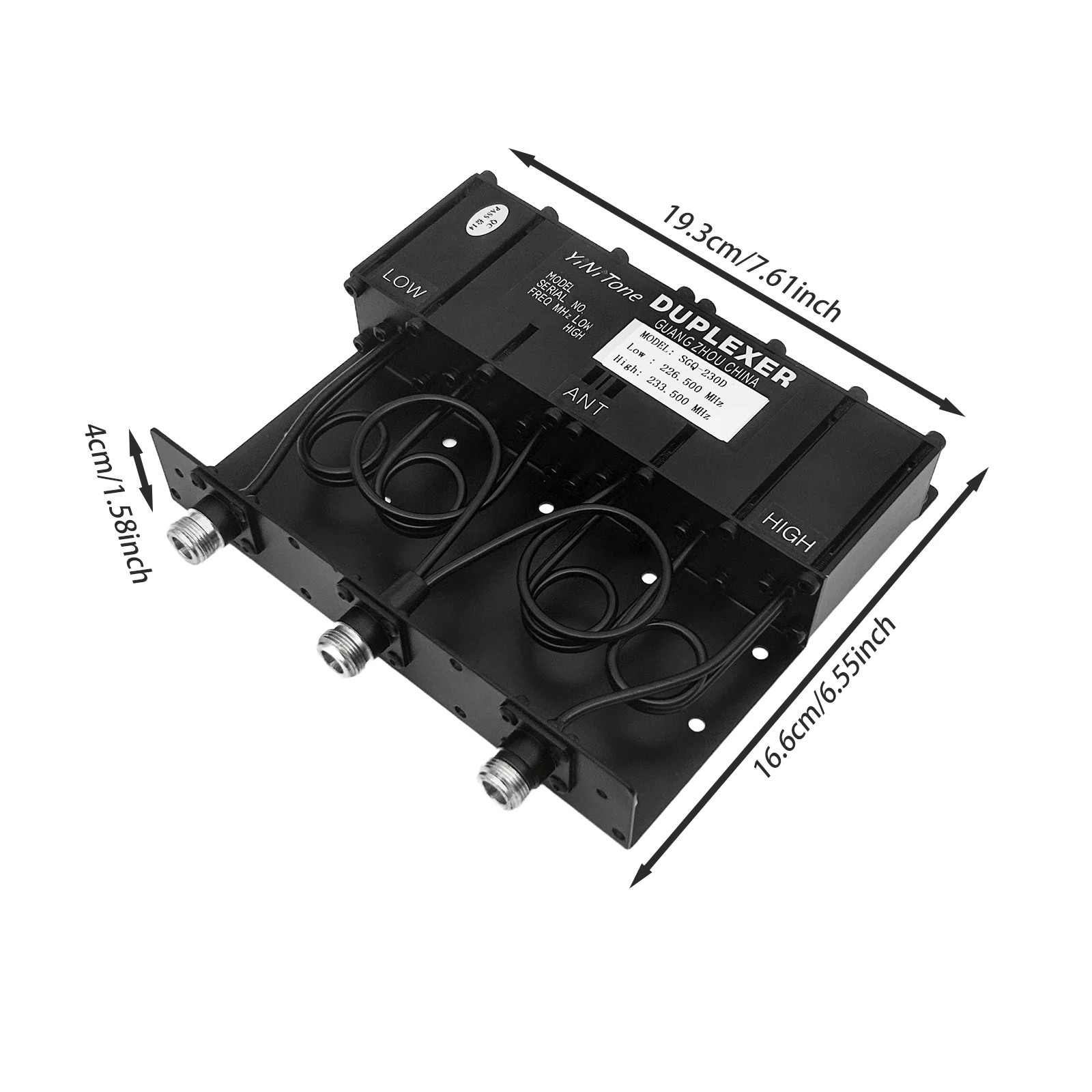 

SGQ-230D 220-240Mhz 50W Customizable Frequency Portable Duplexer