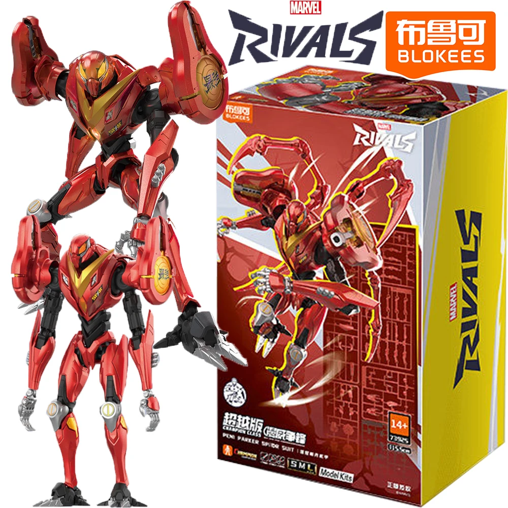 

Original BLOKEES Marvel Rivals Champion Class Action Figures Peni Parker Cartoon High-quality Movable Model Desktop Display Gift