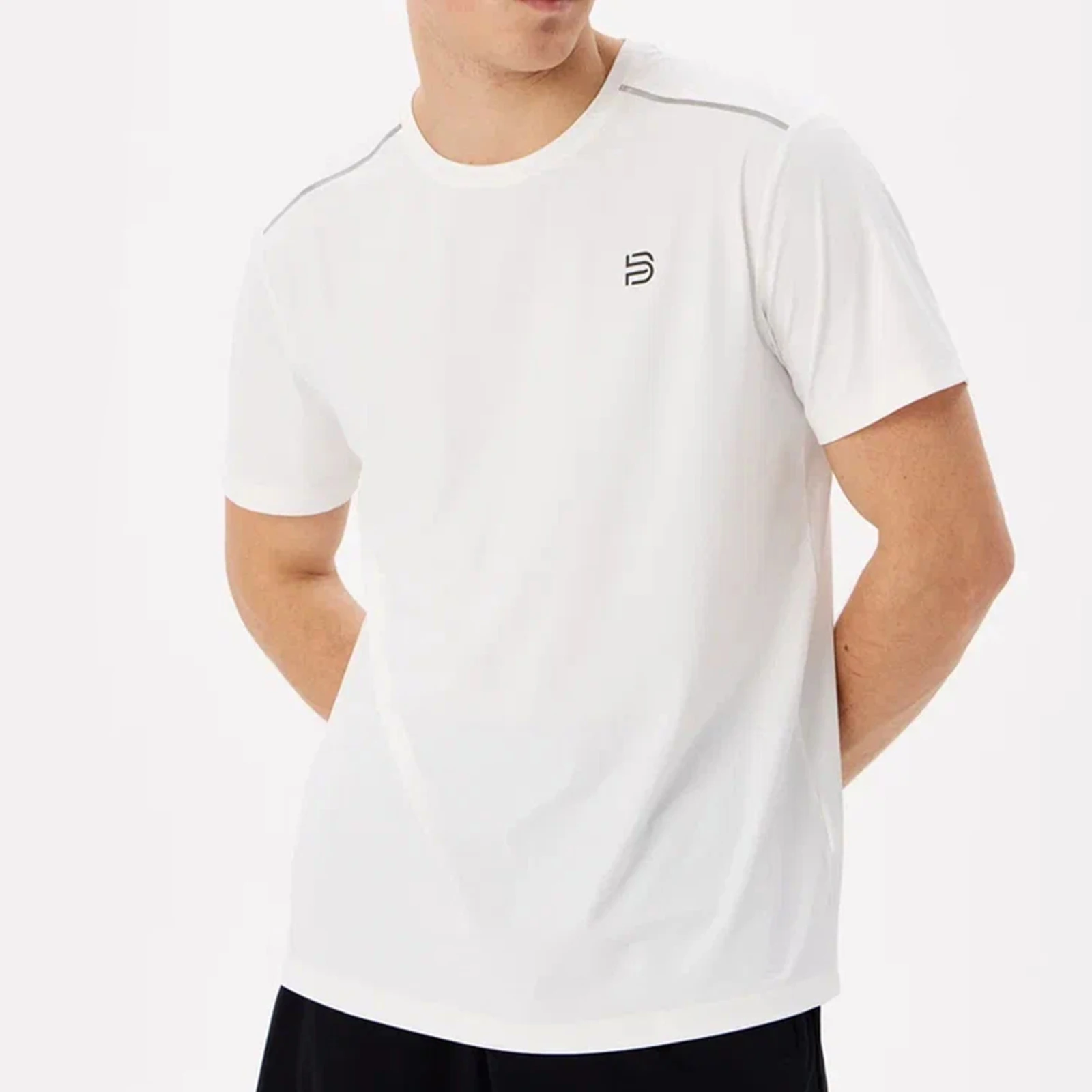 Baasploa Men Sport T-Shirt Breathable Running Shirt for Men Comfort Quick Drying Training Series Solid Clothing New Arrival