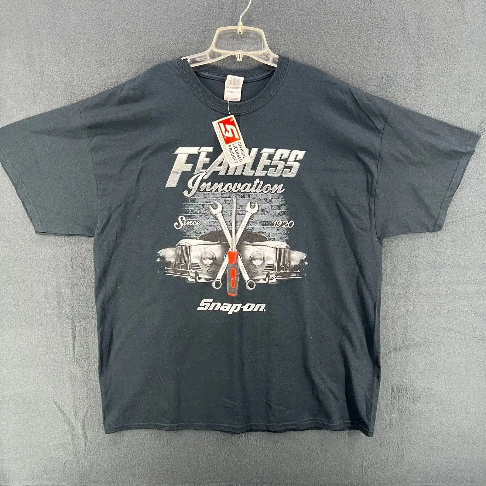 Snap on Tools Fearless Innovation T Shirt Herren 2XL schwarz Grafik neu mit Etikett Vatertag vintage Washed Comfortable