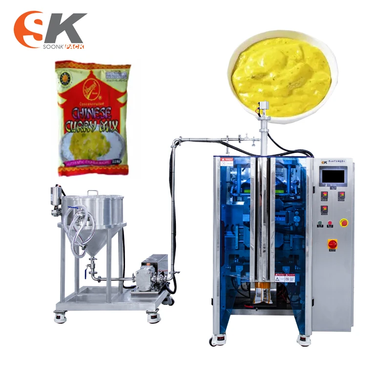 High Speed Dipping Jam Peanut Butter Kerchup Ketchup Chili Sauce Tomato Liquid Paste Sachet Packaging Packing Machine