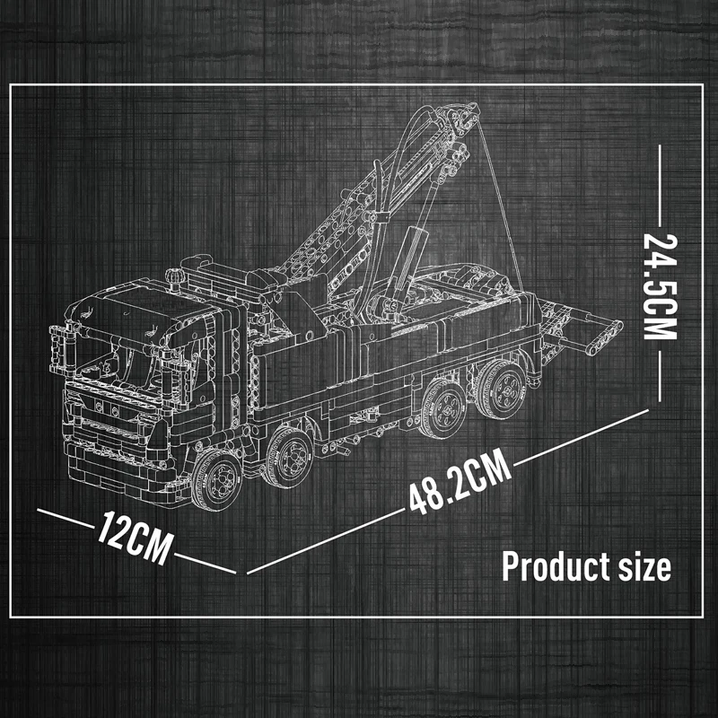 Mould King 19017, coches de juguete técnicos, camión de rescate motorizado con aire, bloques de construcción, montaje de ladrillos, regalo de Navidad para niños