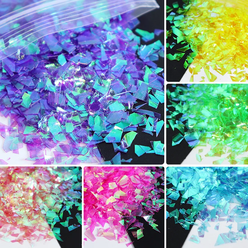 

10g/bag Candy Fragment Nail Art Glitter Press On Nails Irregular Shiny Decorations DIY Manicure Enhancement Salon Accessories