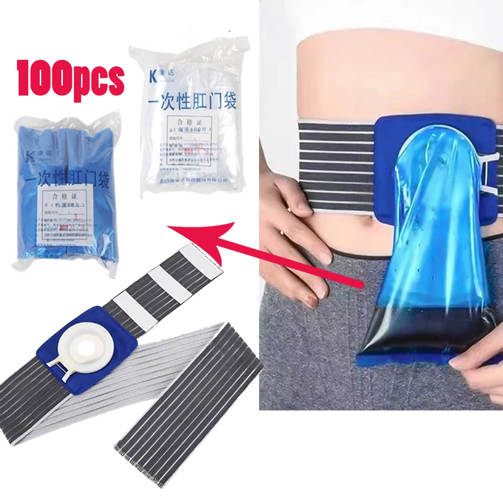 

100PCS Colostomy Bags Ostomy Belt Drainable Urostomy Bag after Colostomy Ileostomy Pouch Ostomy Belt with Bag