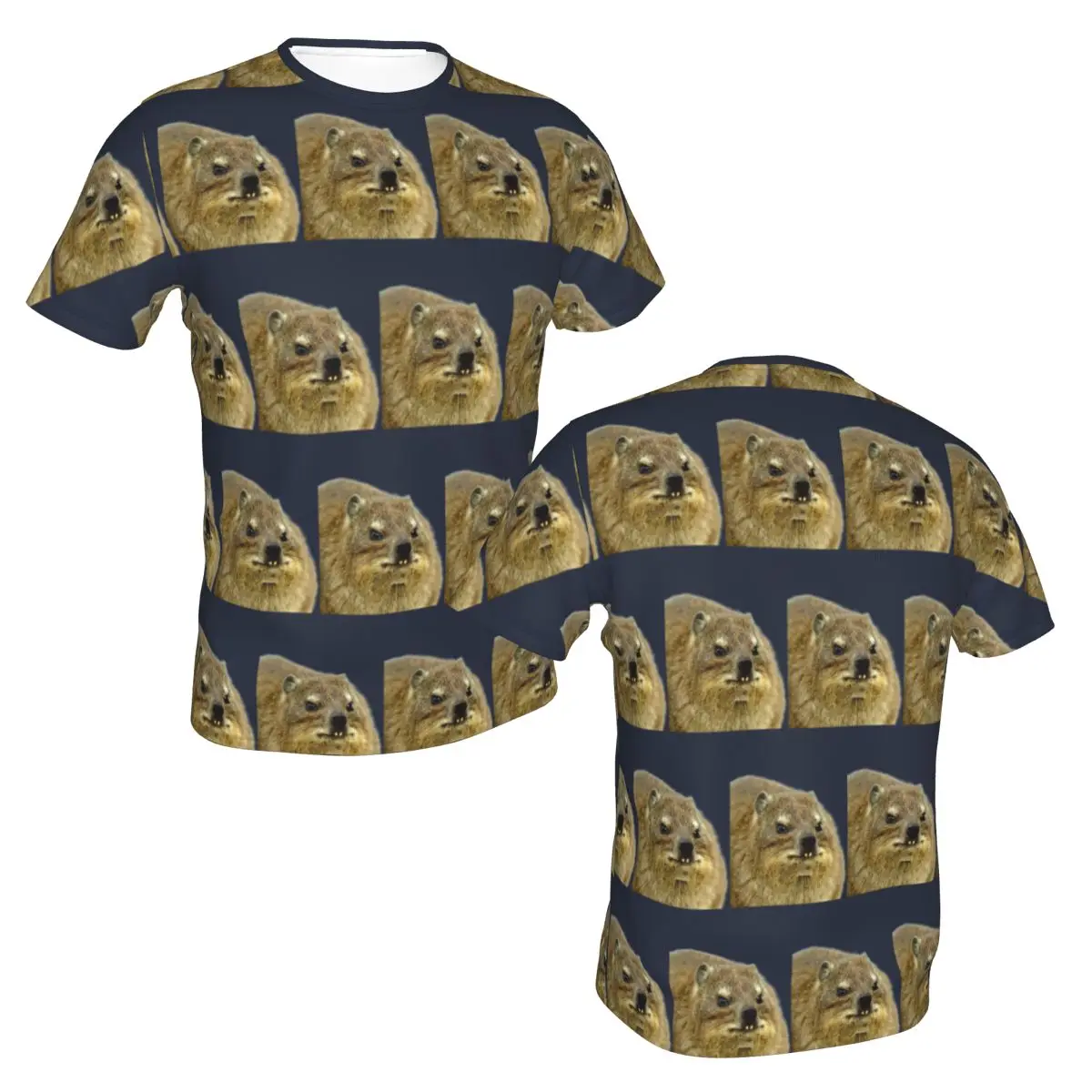 100% Cotton Rock Hyrax Photo T-Shirt Men's Funny T Shirt Men O-Neck Summer Shirts Tops