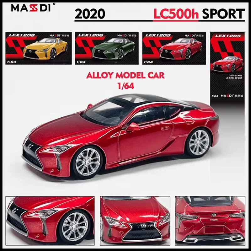 MASSDI 1/64 2020 LC 500h SPORT LS 500H LX570 LX600 Legierung Automodell Sammlerstück Ausstellungsstück Spielzeug Geschenke Souvenirs