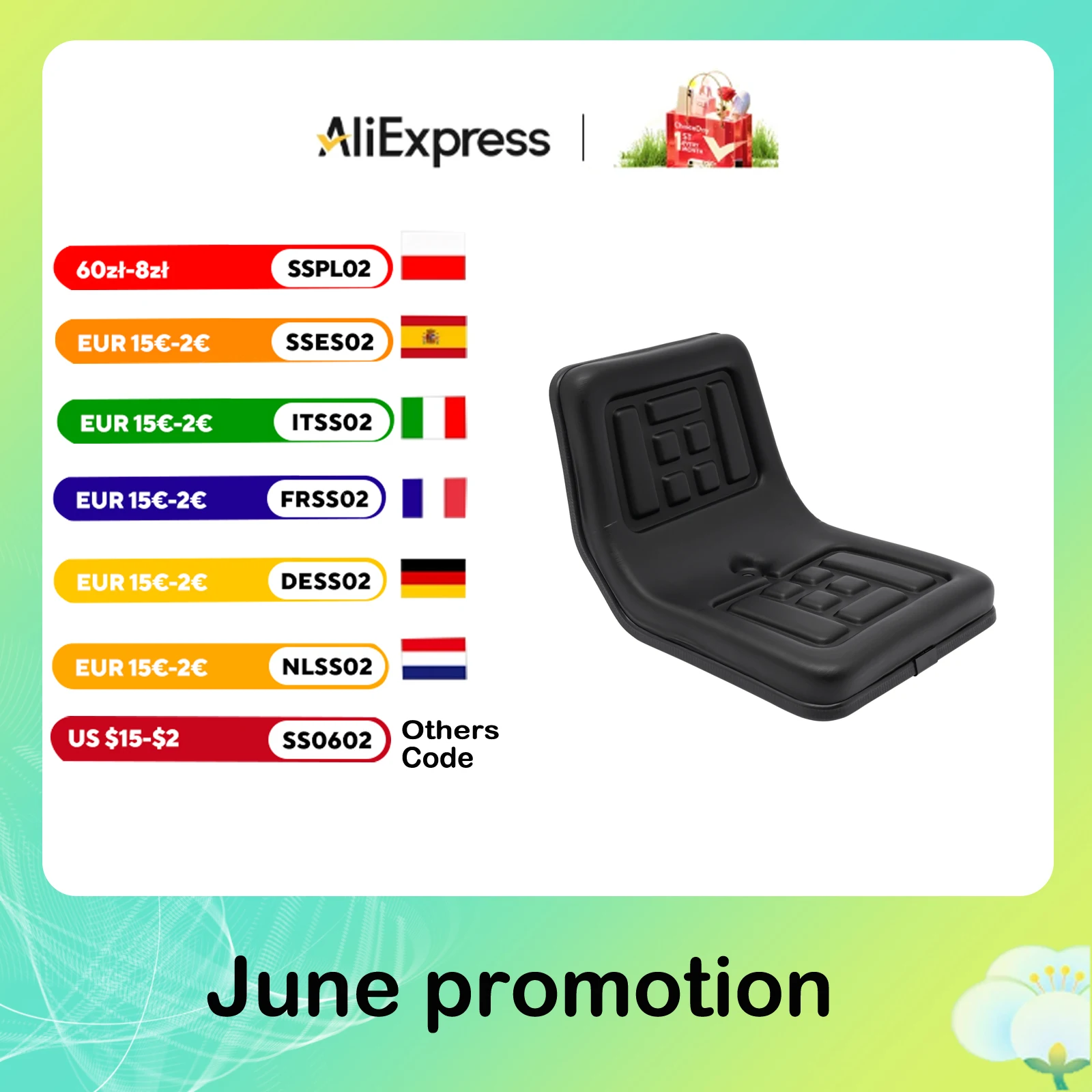 

PU Tractor Seat Universal Adjustable Forklift Mower Construction Machine Seat Waterproof Tractor Dumper Seat Excavator Seat