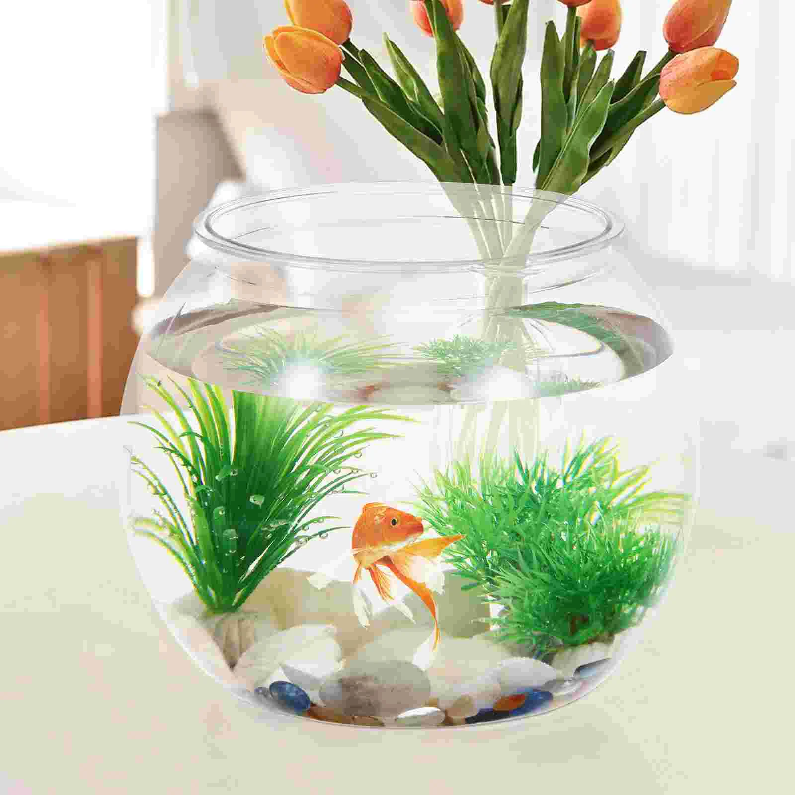 Goldfish Bowl Tanktops Desktop Small Bowls Decorations Anti-falling Tanks The Pet for Office Holder