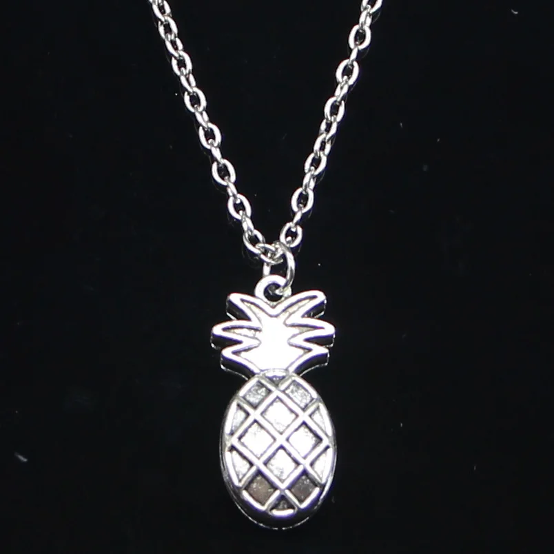 20pcs New Fashion Necklace 24x12mm pineapple Pendants Short Long Women Men Colar Gift Jewelry Choker