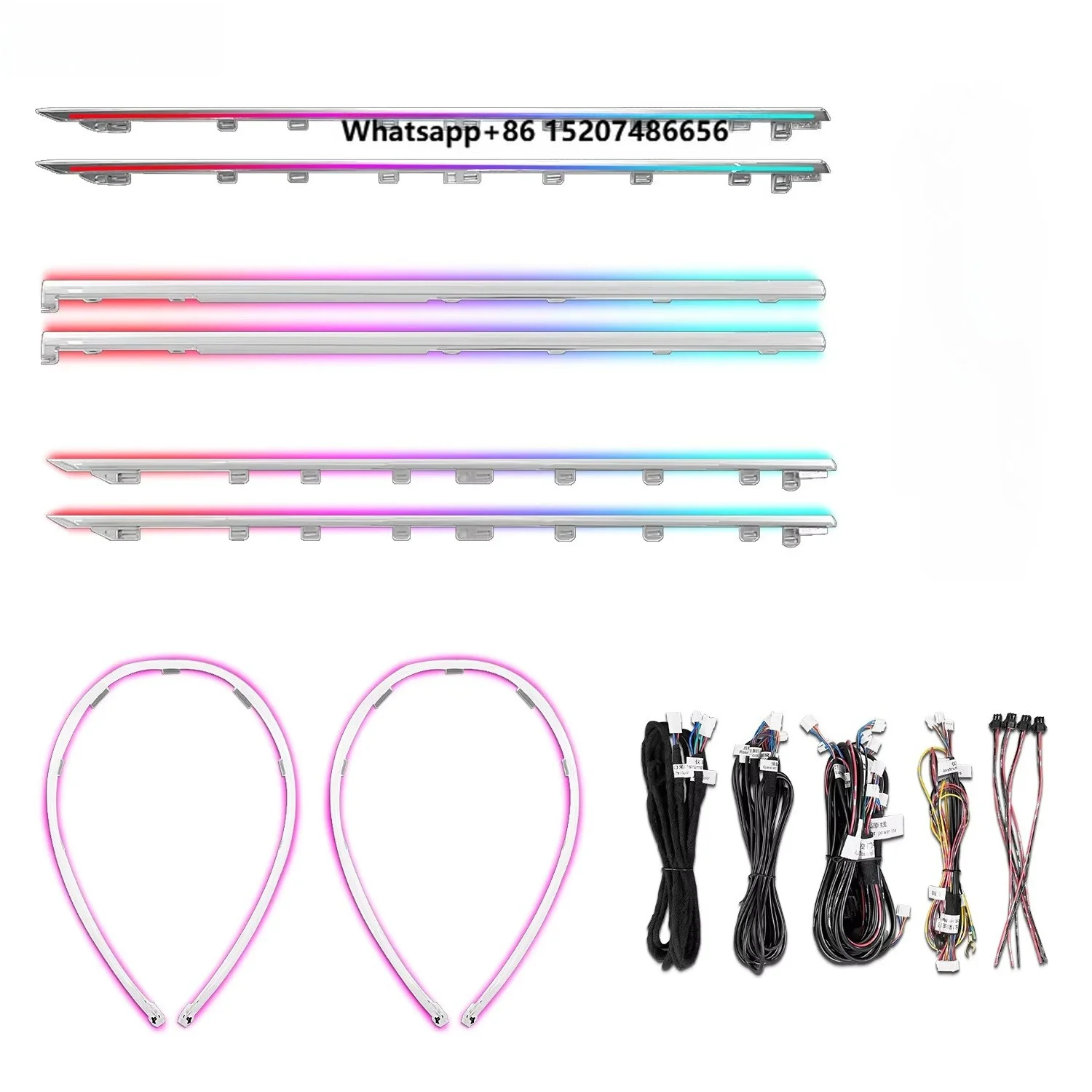 Upgrade 256 Colors Symphony Led Car Interior Ambient Lighting Accessories for Model X Plaid Long Range 2022-2026 Trim