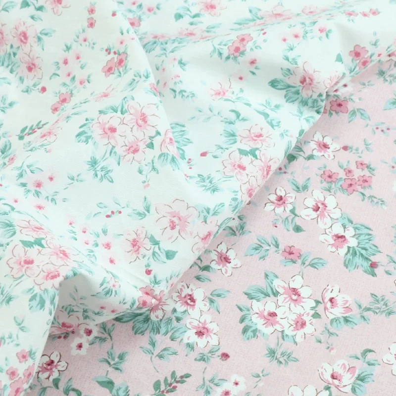 

2.35m Cotton Floral Print Fabric Home Textile Quilt Cover Four-Piece Fabric soft fabric for sewing quilting supplies