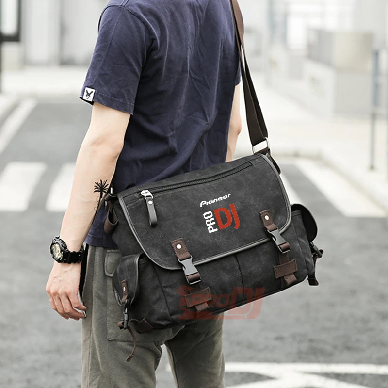 2024 Pionier Pro Dj Heren Schoudertas Reis Messenger Bag Waterdichte Mode Canvas Schoudertas Outdoor Casual Sportzak