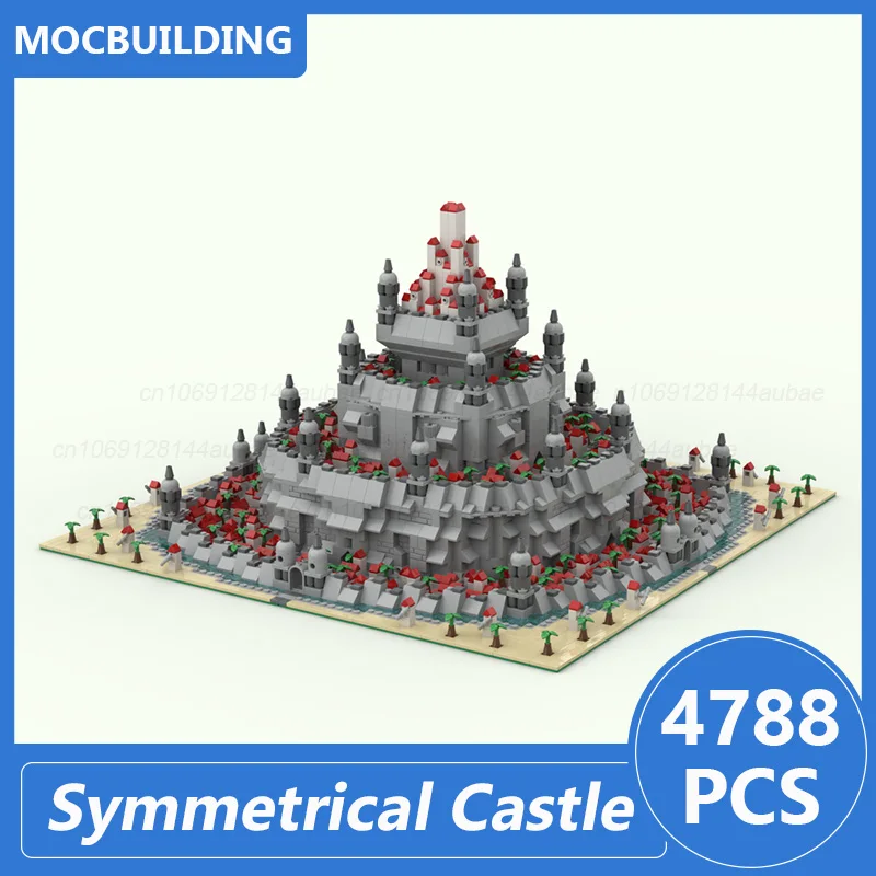 Symmetrisch Kasteel MOC Bouwstenen Diy Monteren Bakstenen Stapelen Model Collectie Display Creatieve Kerst Speelgoed Geschenken 4788PCS