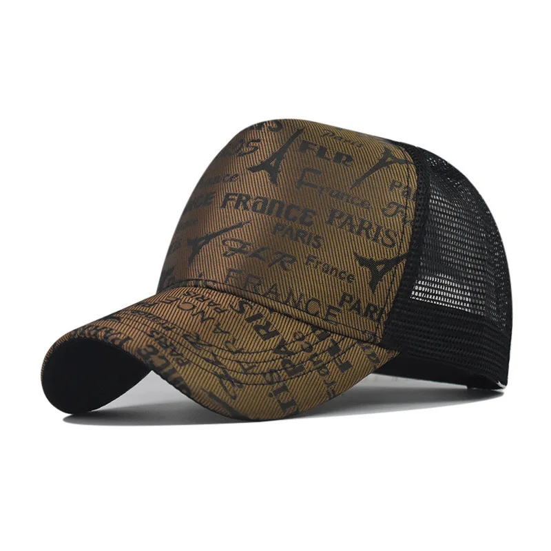 

Classic Trucker Cap New Eiffel Tower Baseball For Men And Women Plaid Fashion Hat Mesh-Back Cap