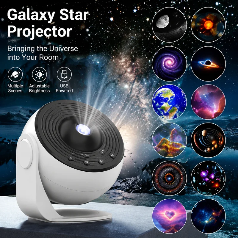 Home Cinema Kids - Projecteur Galaxie Lampe Pro Ciel Étoilé