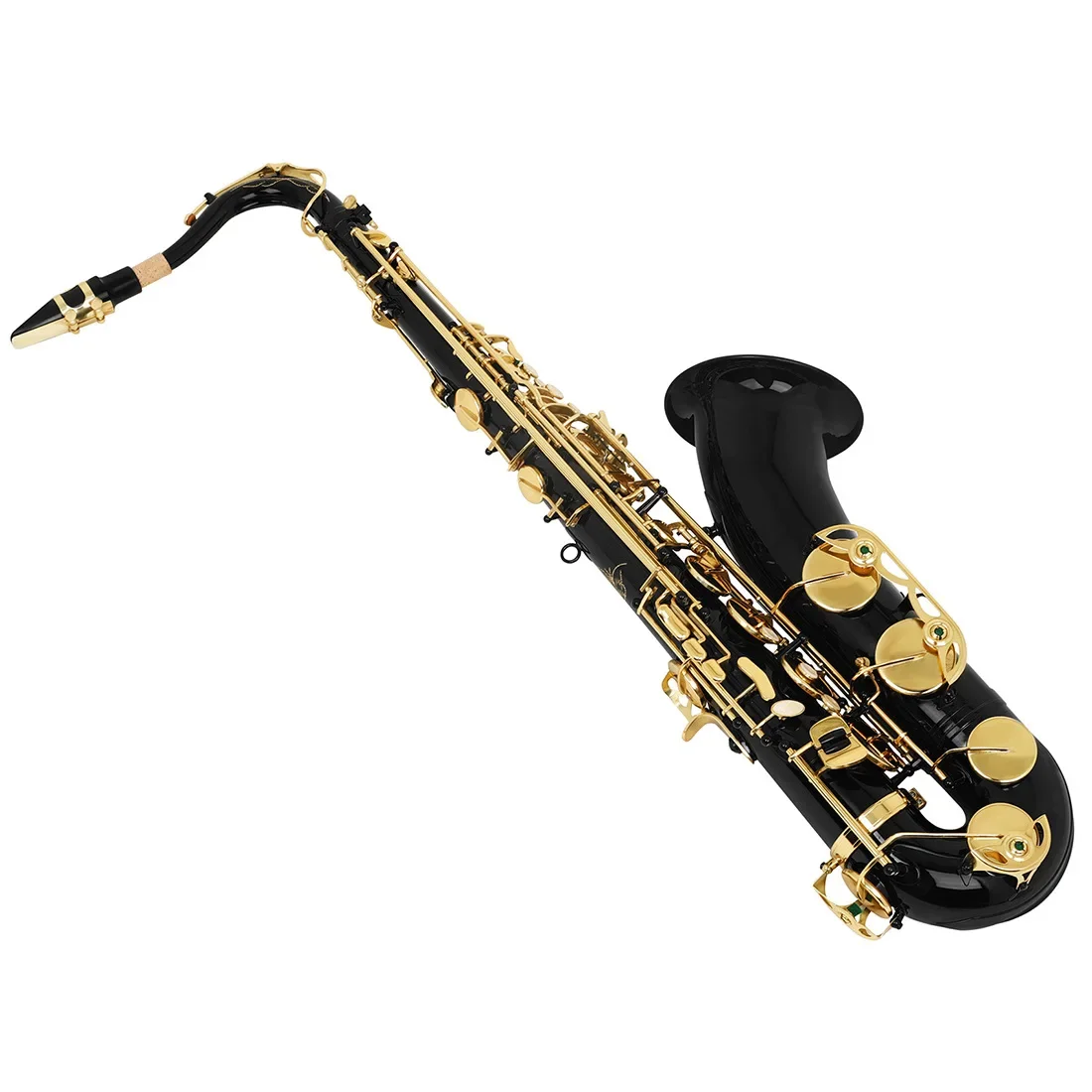 Huasheng Professional Performance Tenor Saxophone in B Flat Phosphor Bronze Body Hand-carved by Craftsmen White Shell Keys