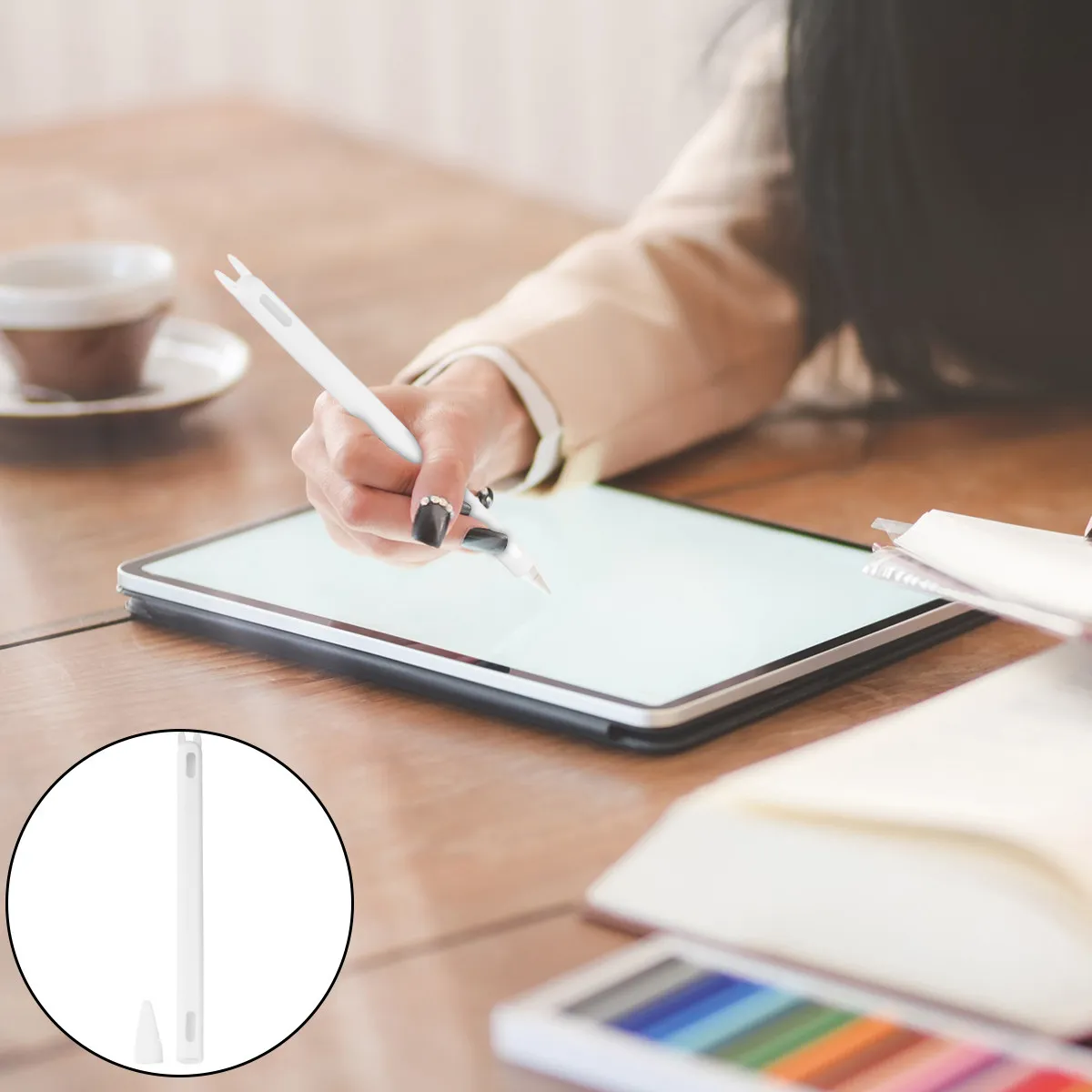 

1 pc Rabbit Ear Pen Sleeve Drop Proof Anti Dust Silicone Cover For Pencil Ii White Stylus Case Tablet Accessories