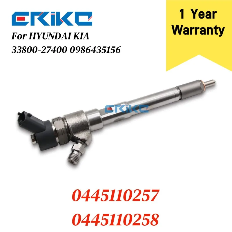 

Diesel Injector 0445110257 0445110258 3380027400 Common Rail Injector for HYUNDAI KIA 33800 27400 33800-27400 0986435156