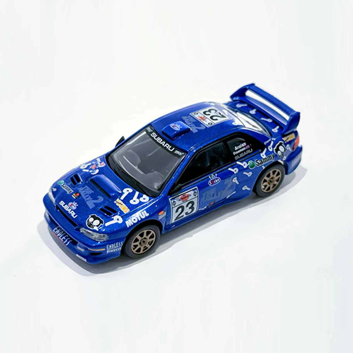 MINIGT Subaru 1:64 Impreza WRC99 2000 #23 Acropolis Rally Diecast Car Model Collection Toys 1078