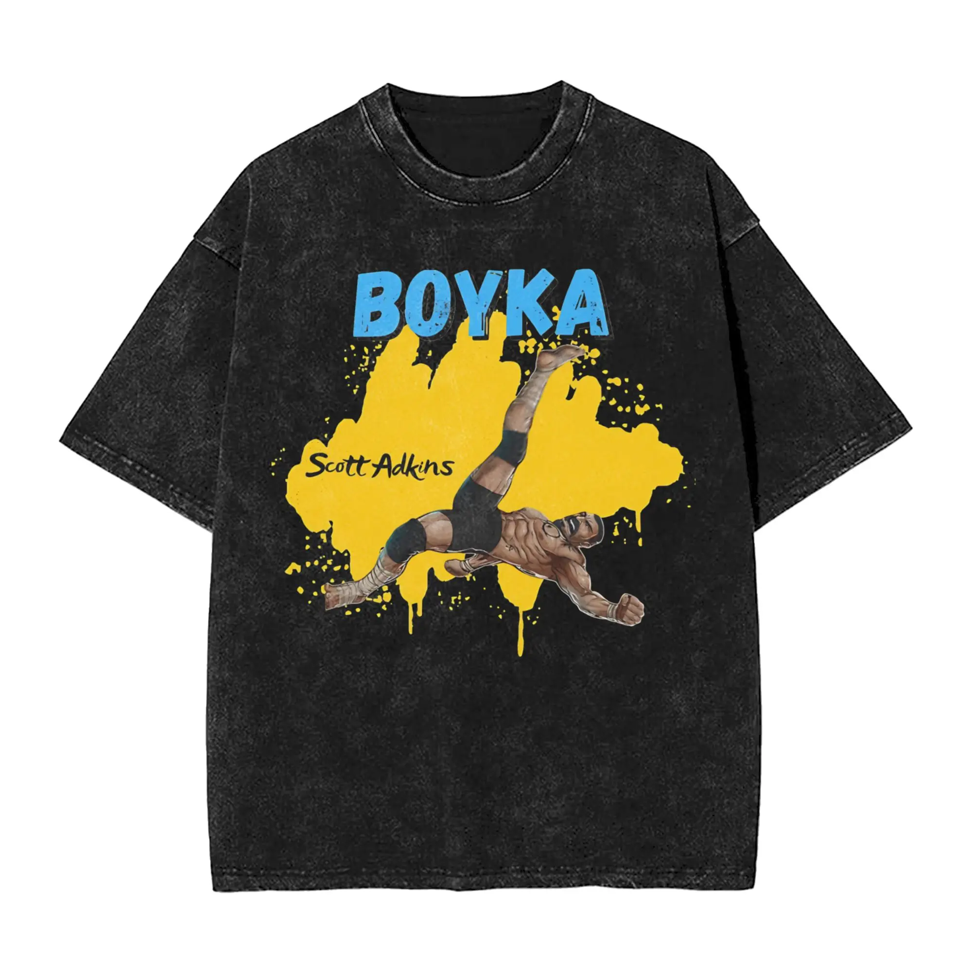 Yuri Boyka - Guyver Kick 2  Washed T Shirts Streetwear Hip Hop Vintage T-Shirt  Tees Tops Men Women Short Sleeve Oversize