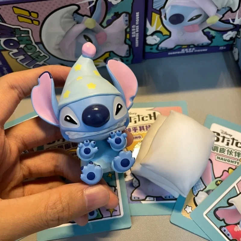 ของแท้ Miniso Disney Stitch หมอน Fight Series กล่องตาบอดอะนิเมะ Kawaii อินเทรนด์เครื่องประดับคอลเลกชันตุ๊กตาของเล่นของขวัญ