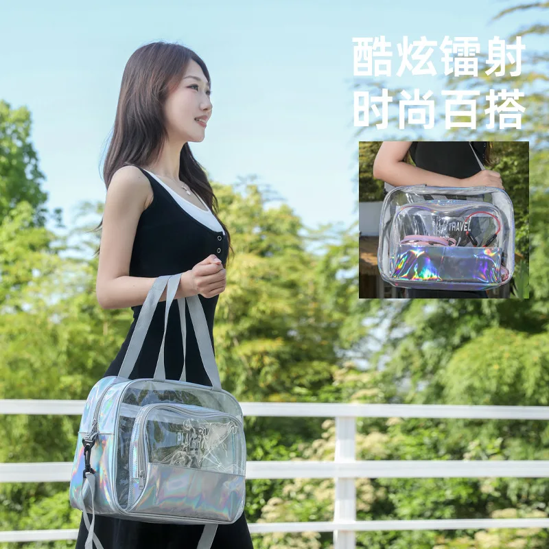 Pvc Transparent Crossbody Bag Large Capacity Handbag Waterproof Storage Concert Security Casual Travel Portable Transparent Bag