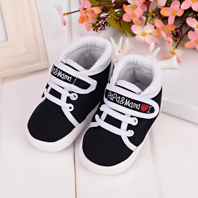 

Cute Newborn Baby Girl Boy Soft Sole Shoe Anti Slip Canvas Sneaker Trainers Prewalker Sport Infant Toddler 0-18m Pre Walkers