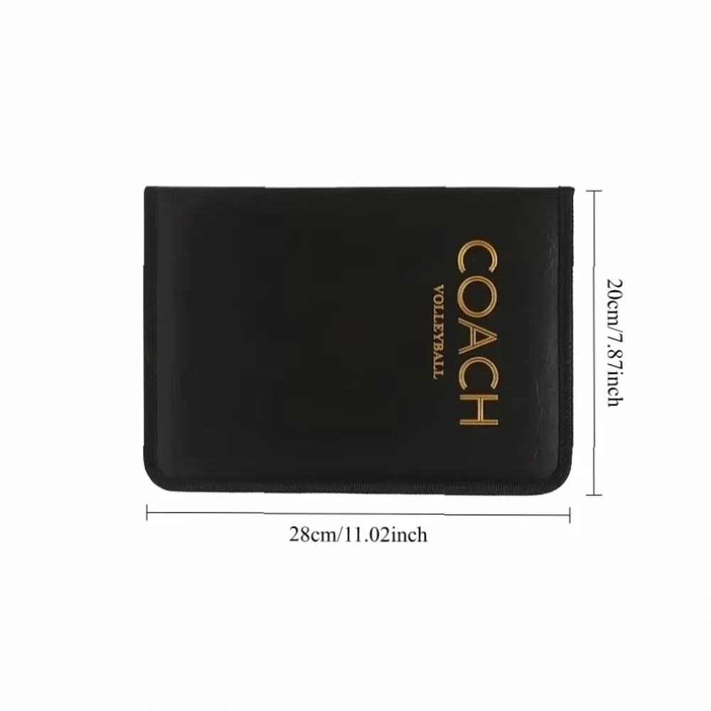 Magnetic Volleyball Tactical Board Double Fold Zipper Erasable Portable Folding Coaching Strategy Clipboard