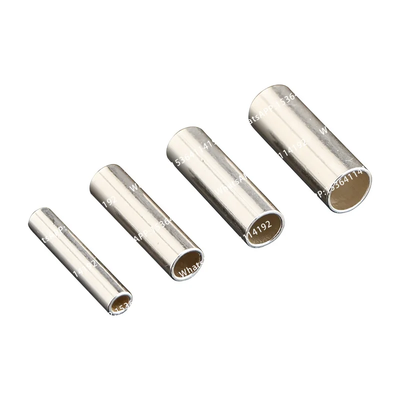 1PCS HiFi Audio 4N Silver Electrical Tube Insulated Terminal Tubular Crimp Terminals Wire Cable Connector Ferrules Terminal