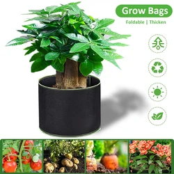 1 3 5 10 20 Gallon Grow Bags with Handle Thickened Growing Bag Breathable Vegetable Potatoes Flower Plant Pots Gardening Tools