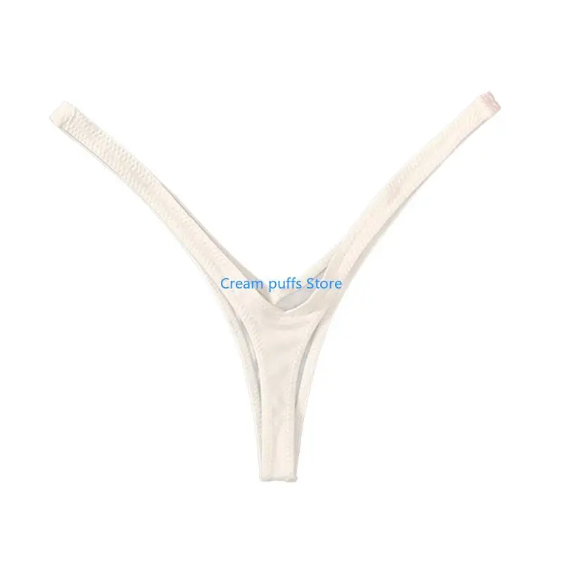 50LE Alluring Women's Thong Underwear Plunging V-patterned design Low Rise Cotton Comfortable Fit